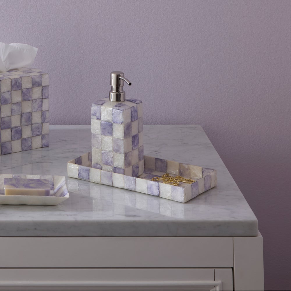 Mackenzie-chilllds Violet Check Mackenzie-chilllds Capiz Bath Collection - Image 8
