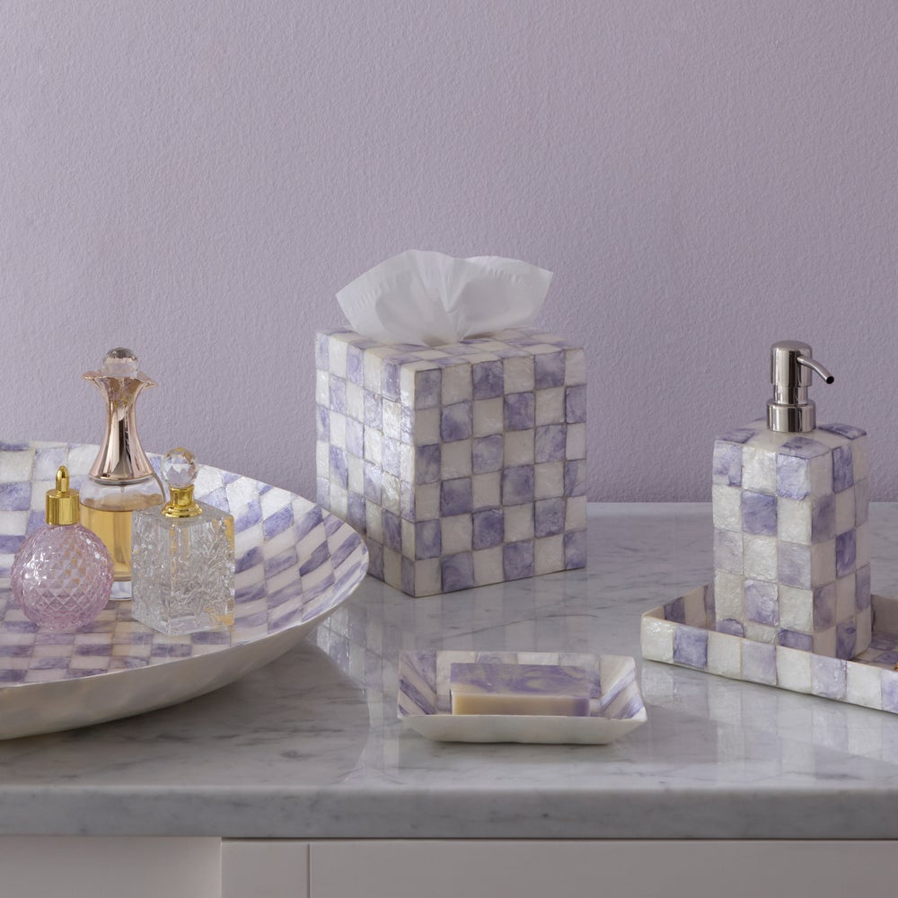 Mackenzie-chilllds Violet Check Mackenzie-chilllds Capiz Bath Collection - Image 6