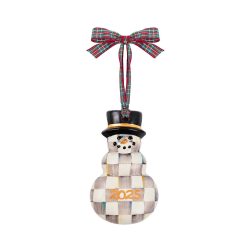 Mackenzie-chilllds Sterling Check 2025 Snowman Ornament