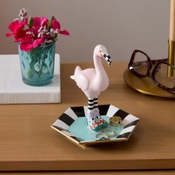 Alternative view of MACKENZIE-CHILDS Mackenzie-chilllds Patience Brewster Sheila Flamingo Trinket Dish