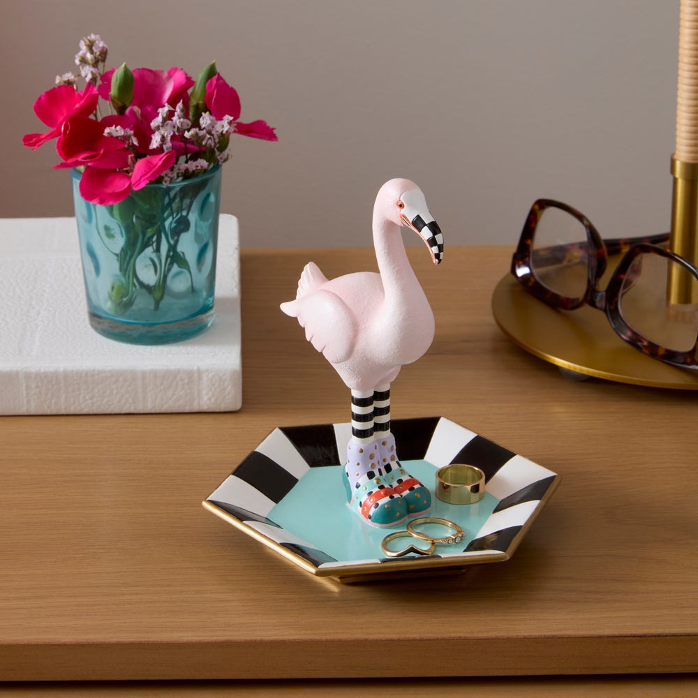 MACKENZIE-CHILDS Mackenzie-chilllds Patience Brewster Sheila Flamingo Trinket Dish - Image 2