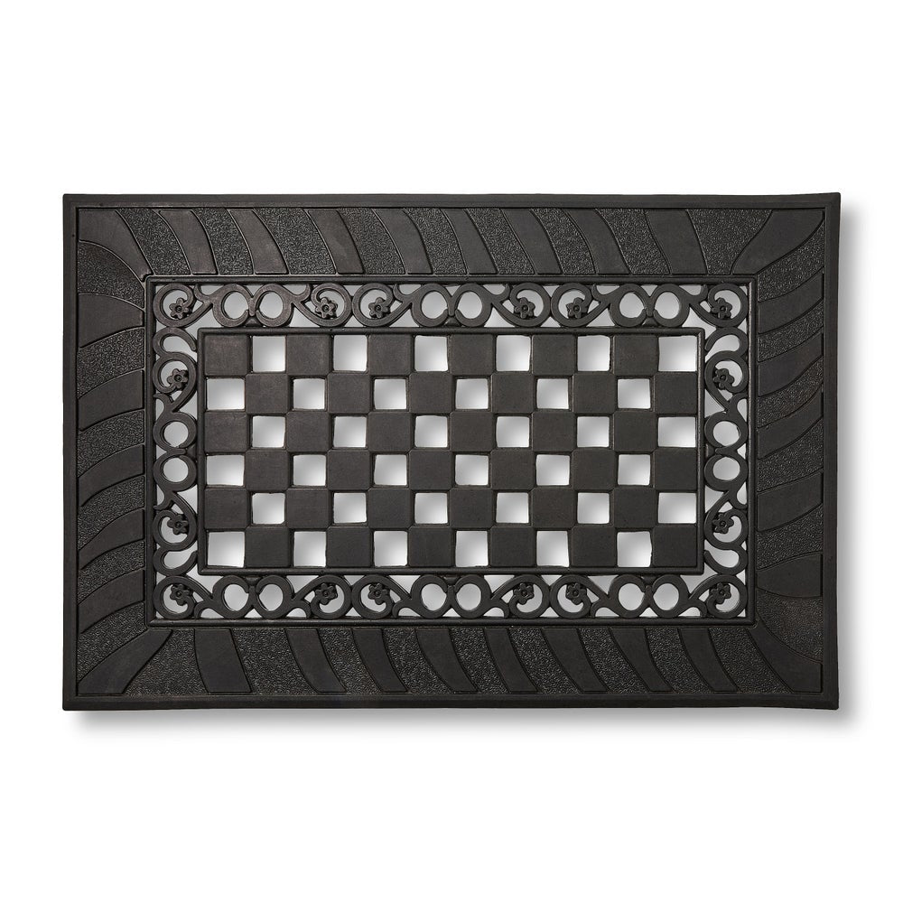 Classic Check Rubber Entrance Mat - Image 2