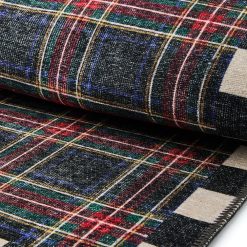 Alternative view of Mackenzie-chilllds Stewart Tartan Black 2’6″ x 10′ Washable Runner