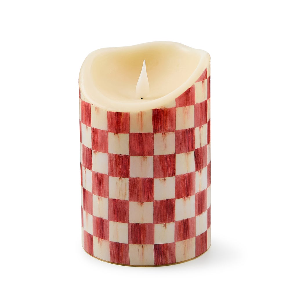 Check Flameless Pillar Candle - Image 4