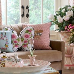 Alternative view of MACKENZIE-CHILDS Mackenzie-chilllds Queen Mackenzie-chilllds Bee Pink Throw Pillow