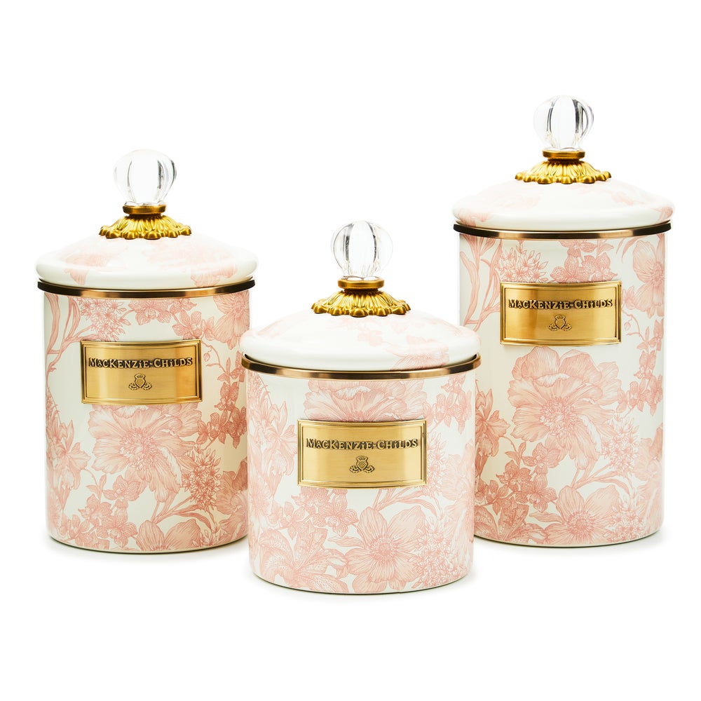 MACKENZIE-CHILDS Mackenzie-chilllds Rosy English Garden Enamel Canisters - Image 11
