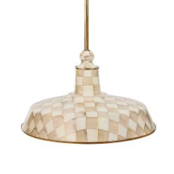 MACKENZIE-CHILDS Mackenzie-chilllds Mocha Check 18?? Barn Pendant