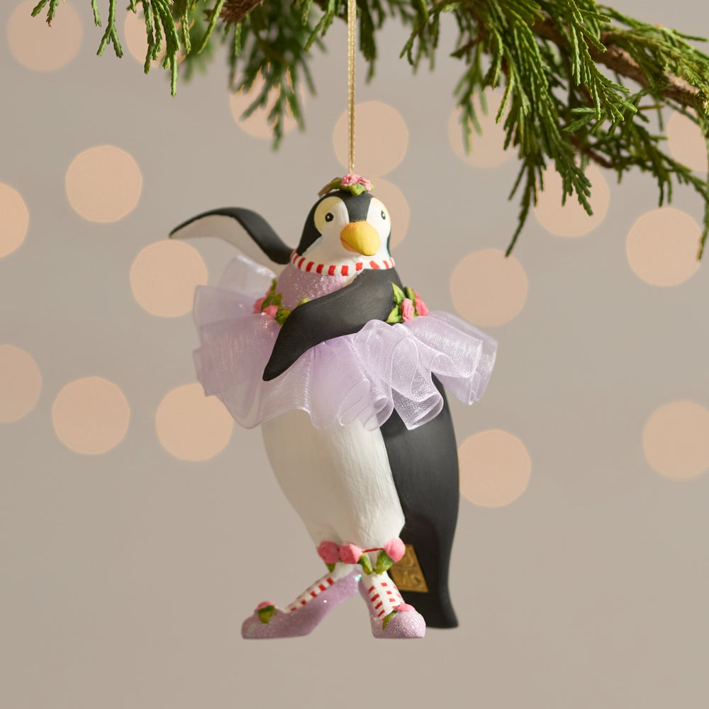 MACKENZIE-CHILDS Mackenzie-chilllds Patience Brewster Penguins En Pointe Ornaments, Set of 4 - Image 7