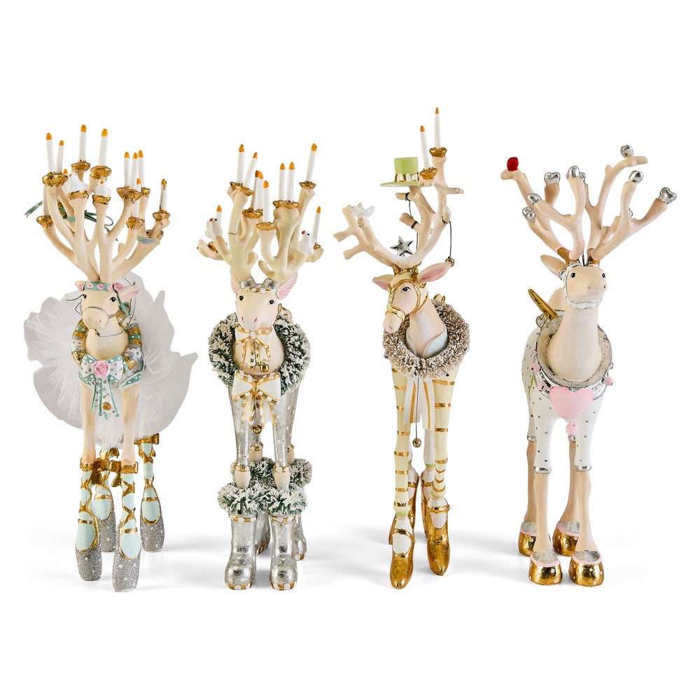 MACKENZIE-CHILDS Mackenzie-chilllds Patience Brewster Moonbeam Reindeer Figure Set-A - Image 6