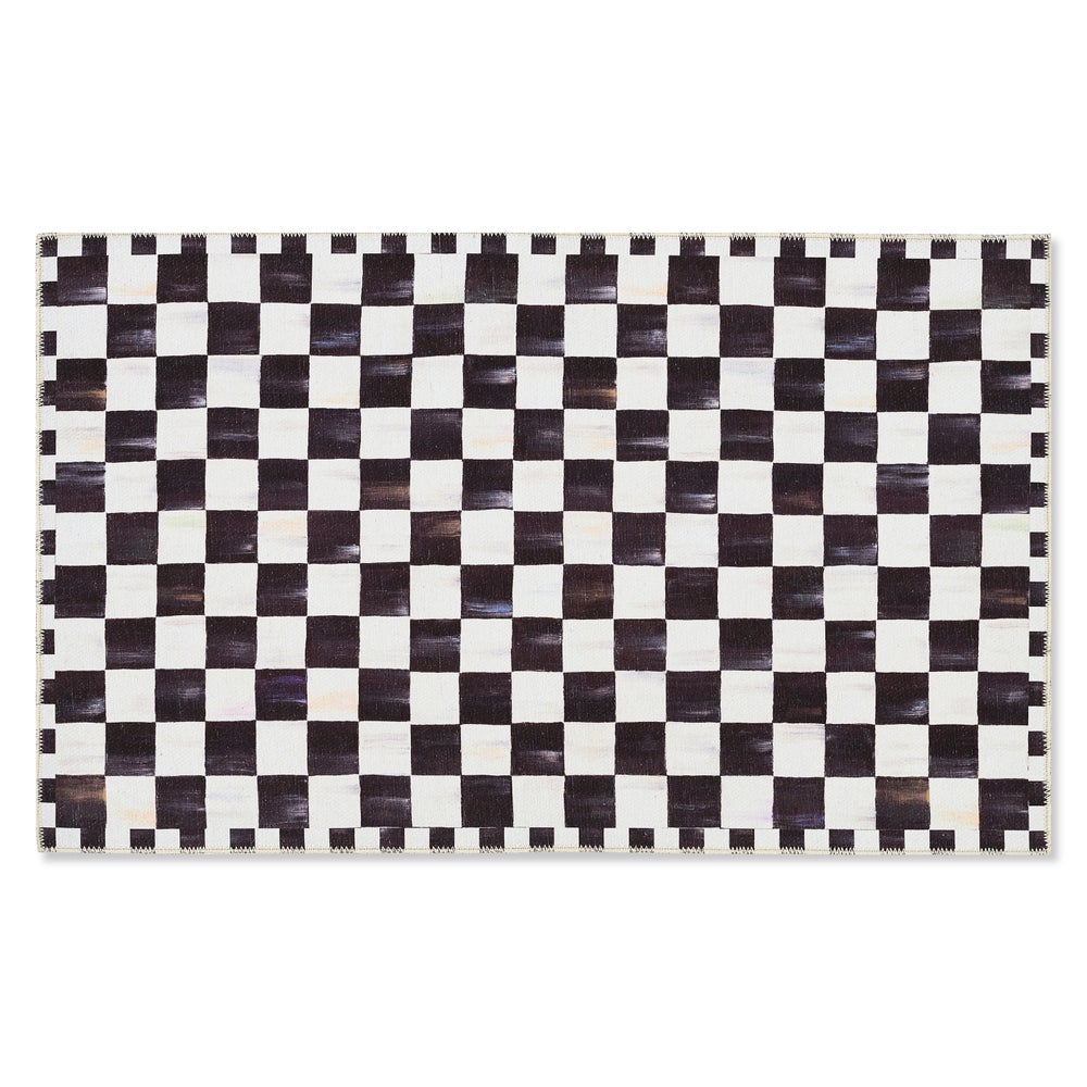 Courtly Checkered Washable Rug - Image 4
