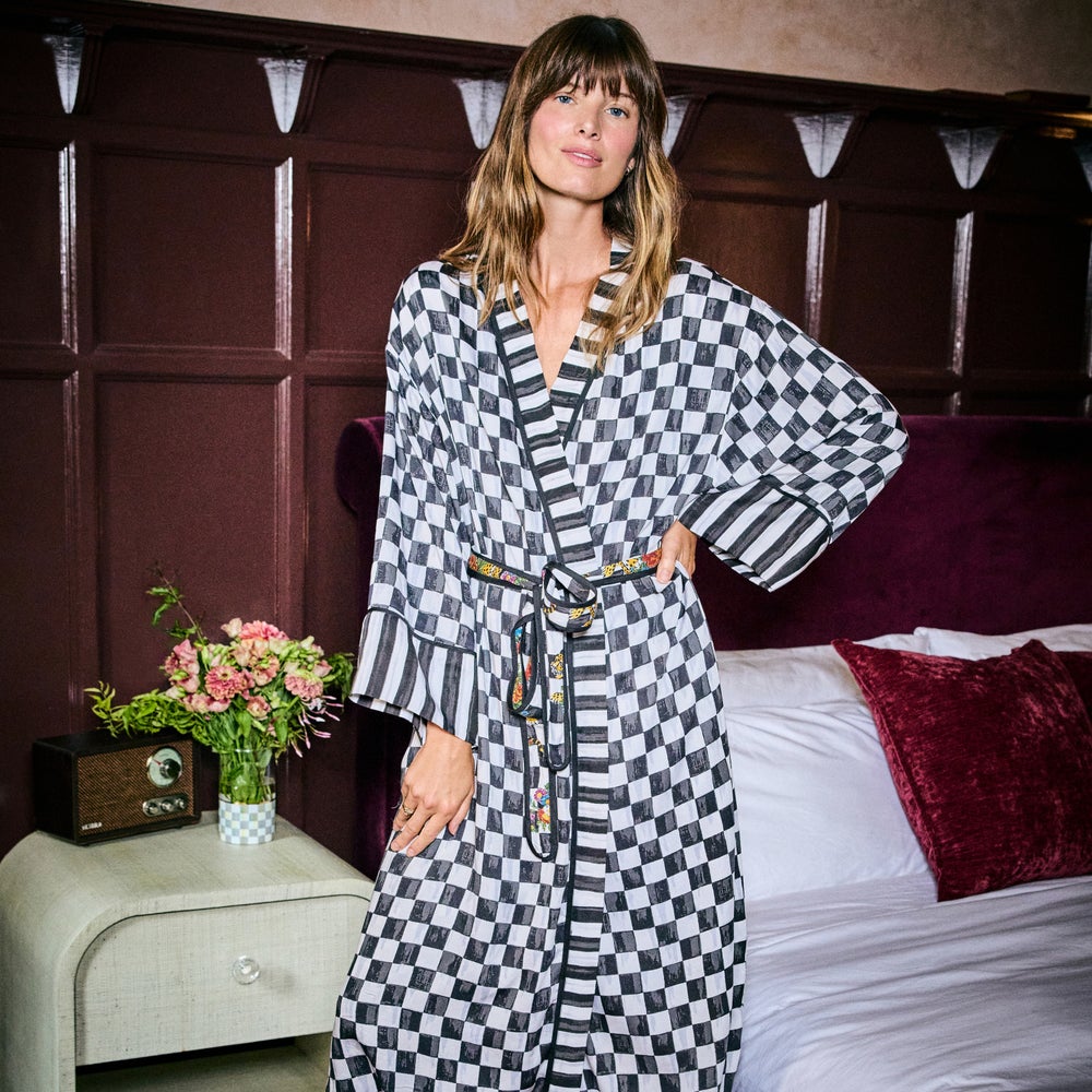 Courtly Flower Market Satin Robe - Image 4