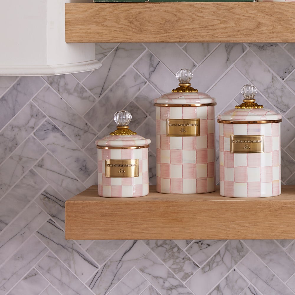 MACKENZIE-CHILDS Mackenzie-chilllds Rosy Check Enamel Canisters - Image 9