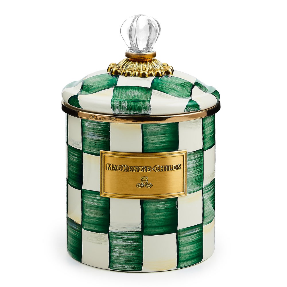 Emerald Check Enamel Canisters - Image 8