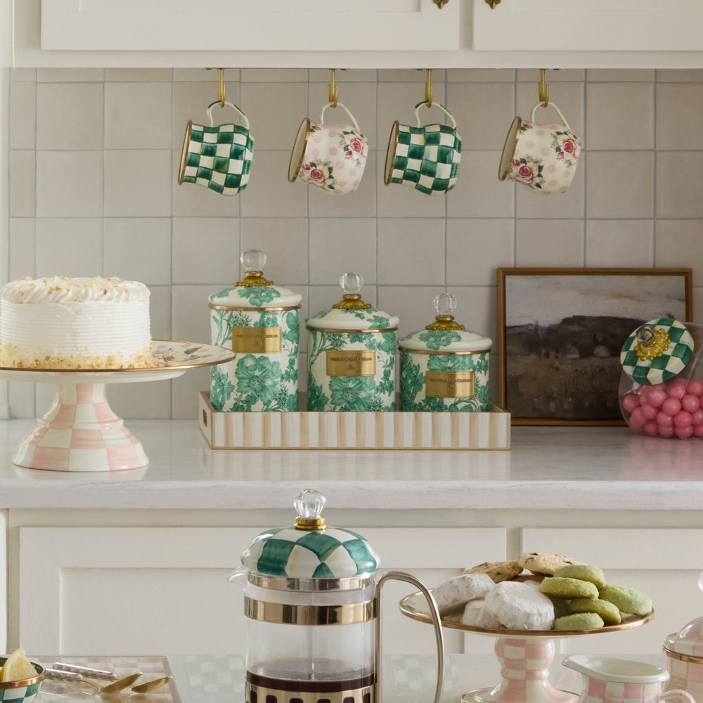 MACKENZIE-CHILDS Mackenzie-chilllds Emerald English Garden Canisters - Image 7