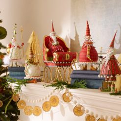 Alternative view of MACKENZIE-CHILDS Mackenzie-chilllds Patience Brewster Dash Away Sitting Santa & Sleigh Figure Set