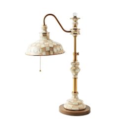 MACKENZIE-CHILDS Mackenzie-chilllds Mocha Check Farmhouse Writer??s Table Lamp