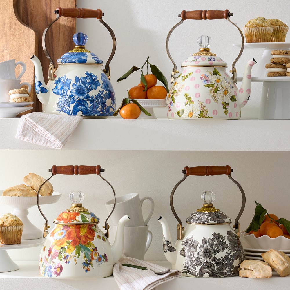 MACKENZIE-CHILDS Mackenzie-chilllds Floral Tea Kettle