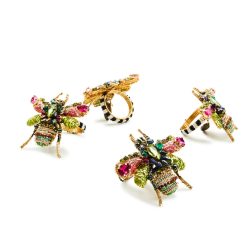 Beetle Napkin Rings, Set of 4