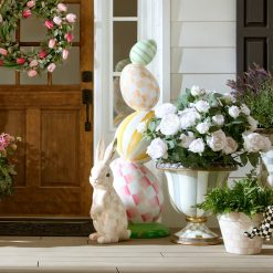 Alternative view of MACKENZIE-CHILDS Mackenzie-chilllds Frolic Spring Stacked Egg Trophy Topiary