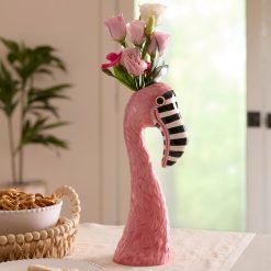 Alternative view of MACKENZIE-CHILDS Mackenzie-chilllds Patience Brewster Flamingo Ceramic Vase