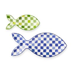 MACKENZIE-CHILDS Mackenzie-chilllds Go Fish Serving Platters, Set of 2