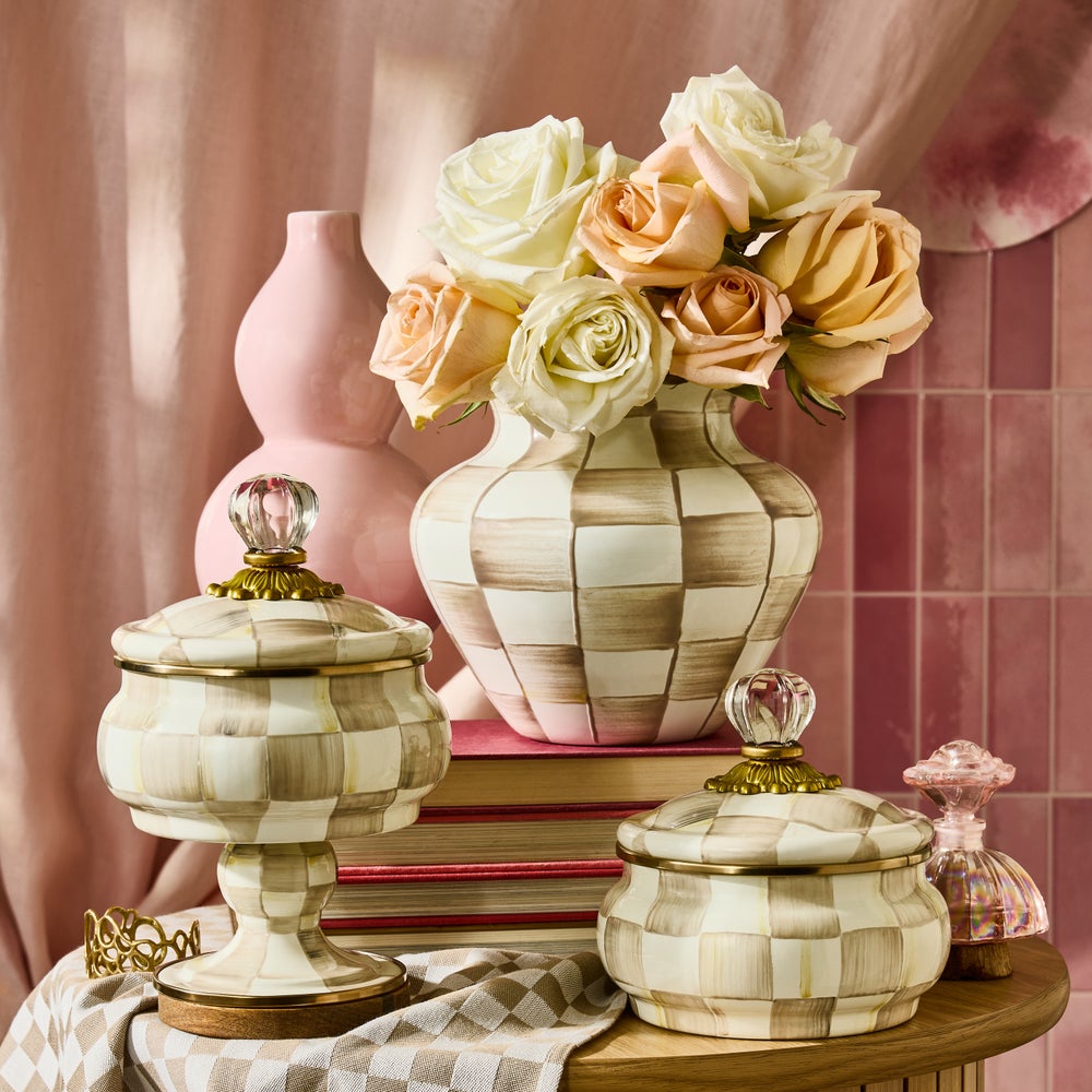 Check Enamel Large Vase - Image 3
