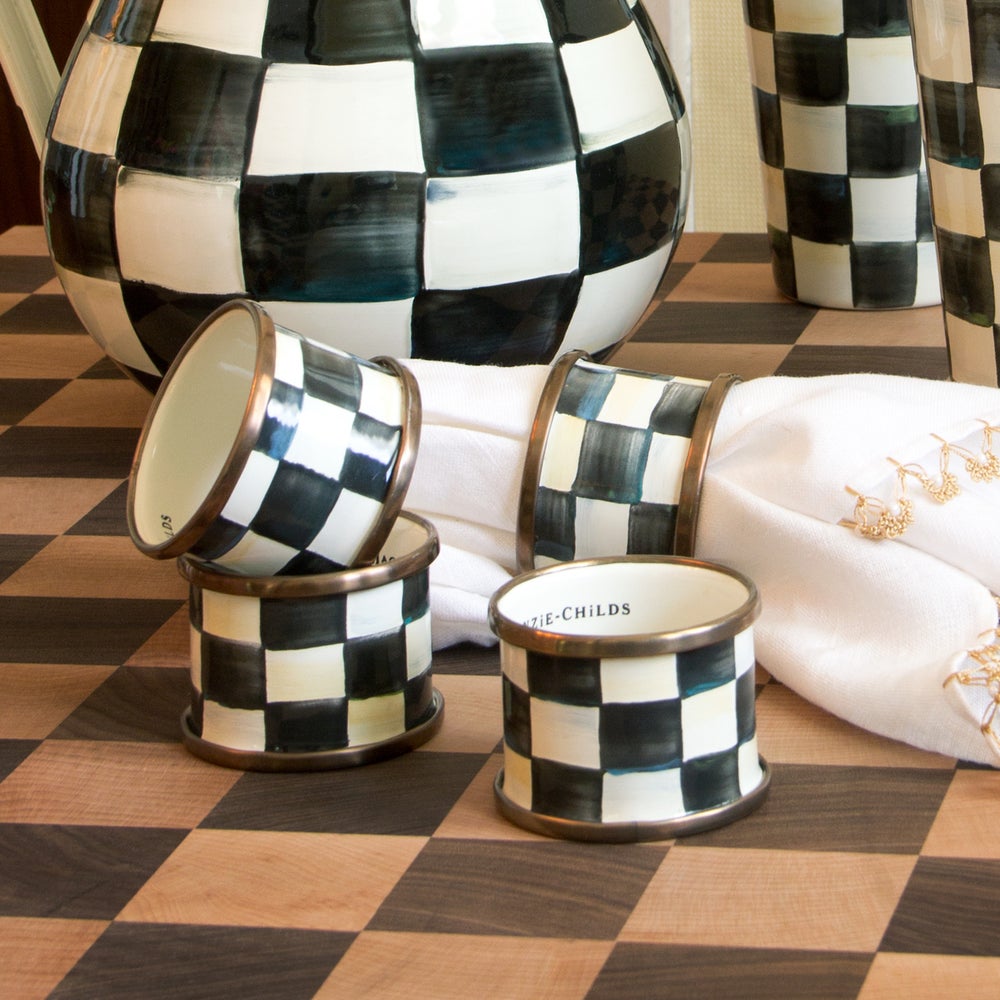 MACKENZIE-CHILDS Mackenzie-chilllds Enamel Napkin Rings, Set of 4