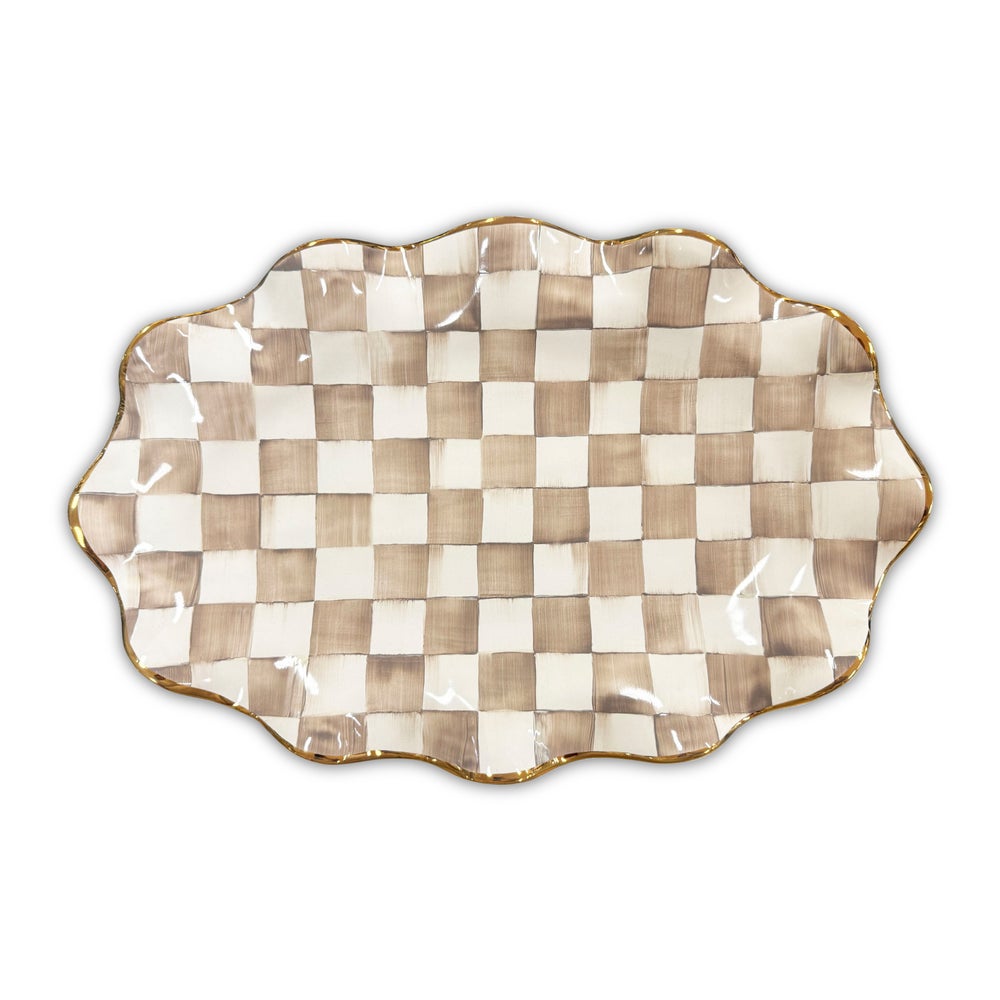 Check Ceramic Serving Platter - Image 6