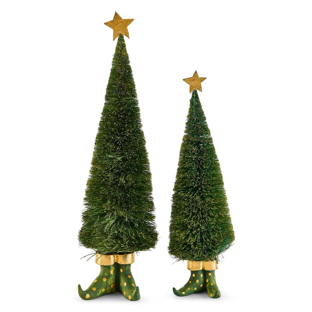 MACKENZIE-CHILDS Mackenzie-chilllds Patience Brewster Dash Away Sisal Elf Tree Figures