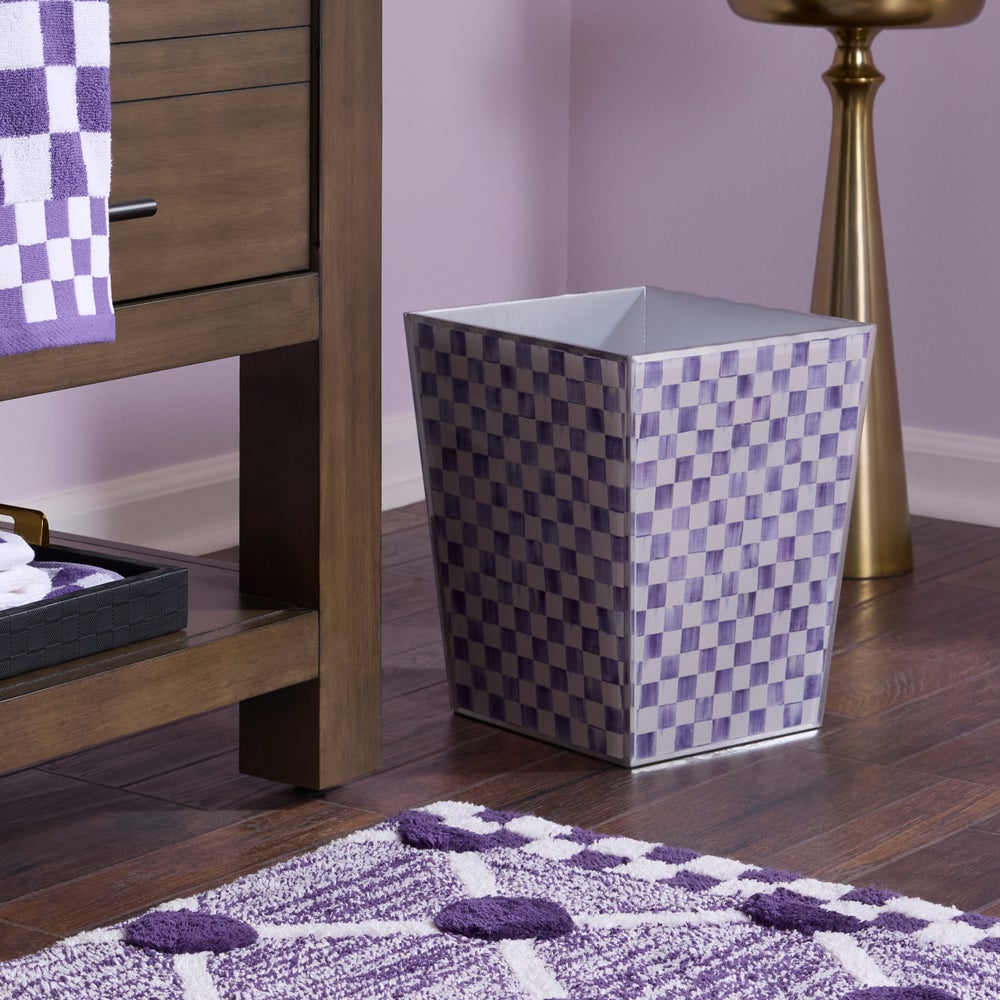 Mackenzie-chilllds Violet Check Glass Bath Collection - Image 7
