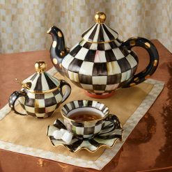 Check Ceramic Teapot