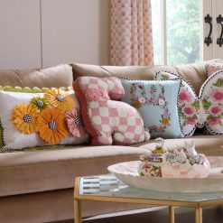 Alternative view of MACKENZIE-CHILDS Mackenzie-chilllds Pink Beaded Bunny Shaped Throw Pillow