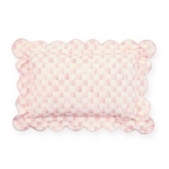 Alternative view of Check Reversible Scalloped Lumbar Throw Pillow