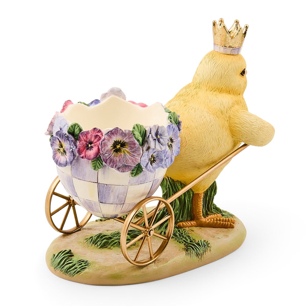 MACKENZIE-CHILDS Mackenzie-chilllds Pansy Party Chick with Cart - Image 3