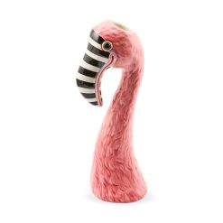 MACKENZIE-CHILDS Mackenzie-chilllds Patience Brewster Flamingo Ceramic Vase