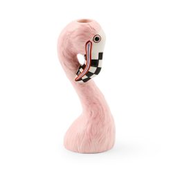 MACKENZIE-CHILDS Mackenzie-chilllds Patience Brewster Flamingo Ceramic Bud Vase