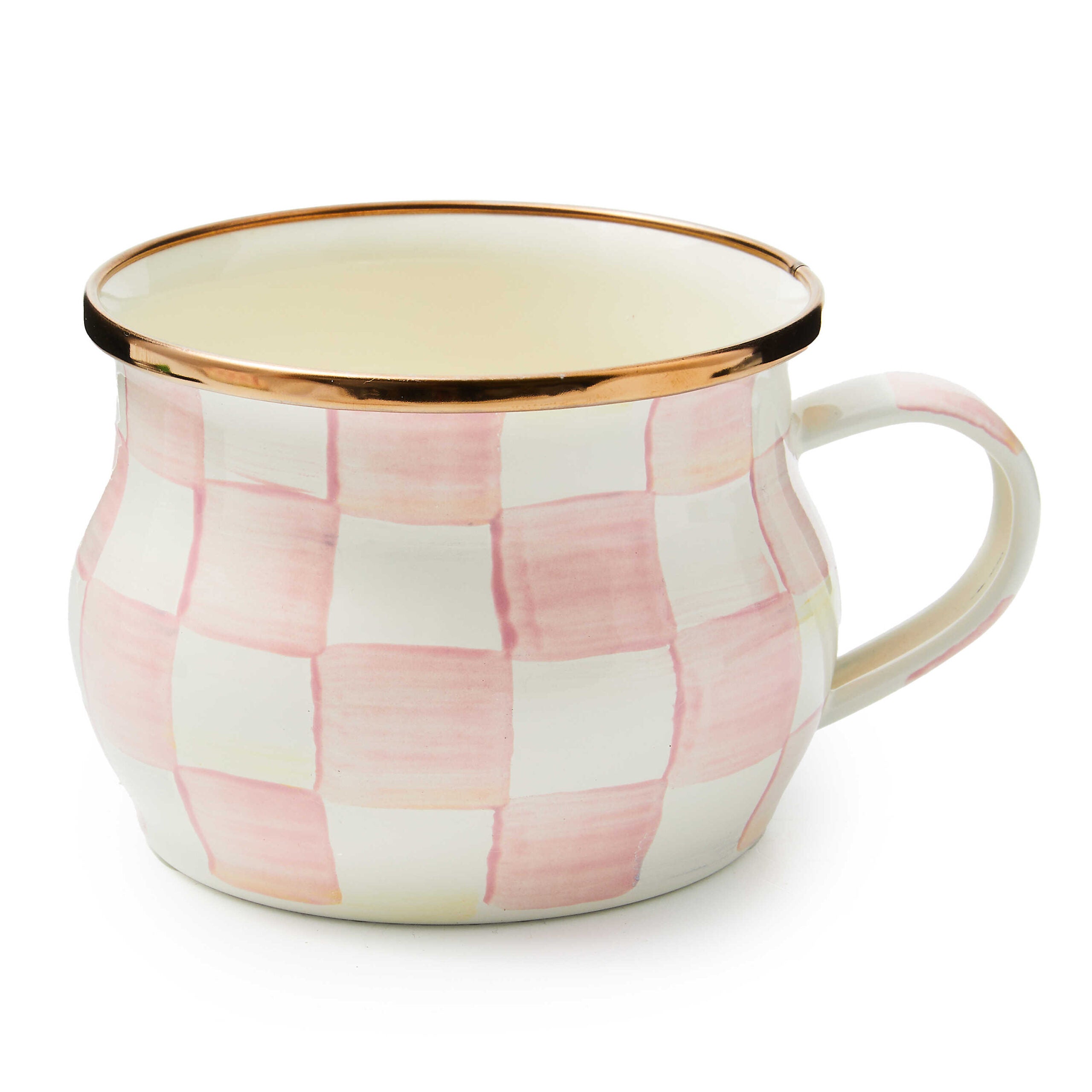 MACKENZIE-CHILDS Mackenzie-chilllds Rosy Check Teacup & Saucer Set For 2 - Image 3