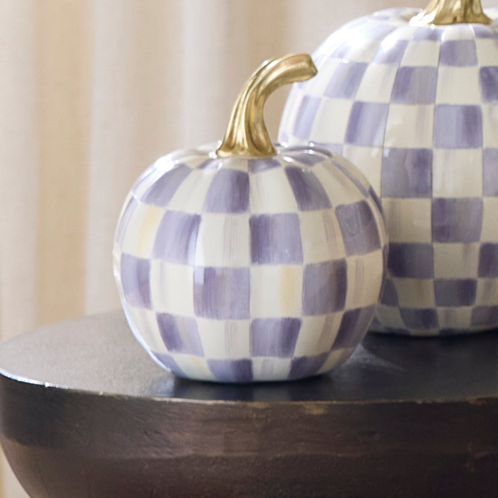 Mackenzie-chilllds Violet Check Mini Pumpkin - Image 3