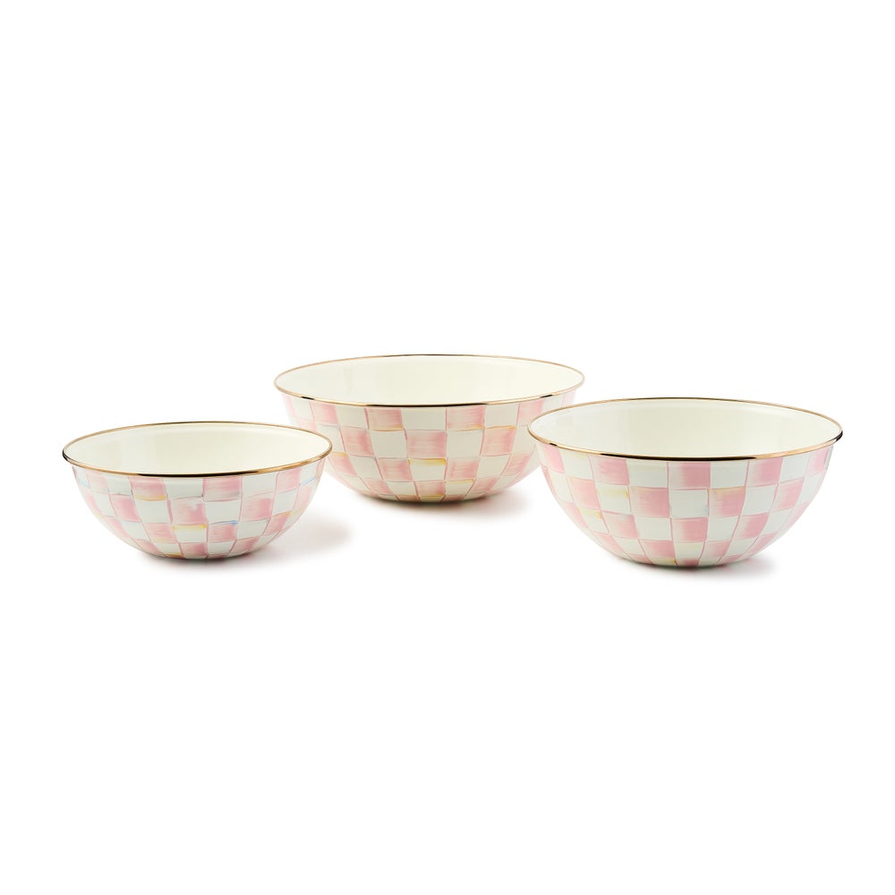 Check Mixing Bowls, Set of 3 - Image 4
