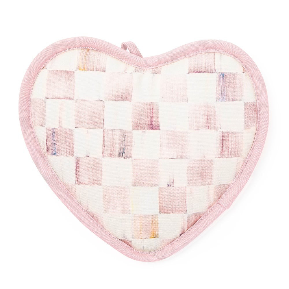 MACKENZIE-CHILDS Mackenzie-chilllds Rosy Check Heart Potholder