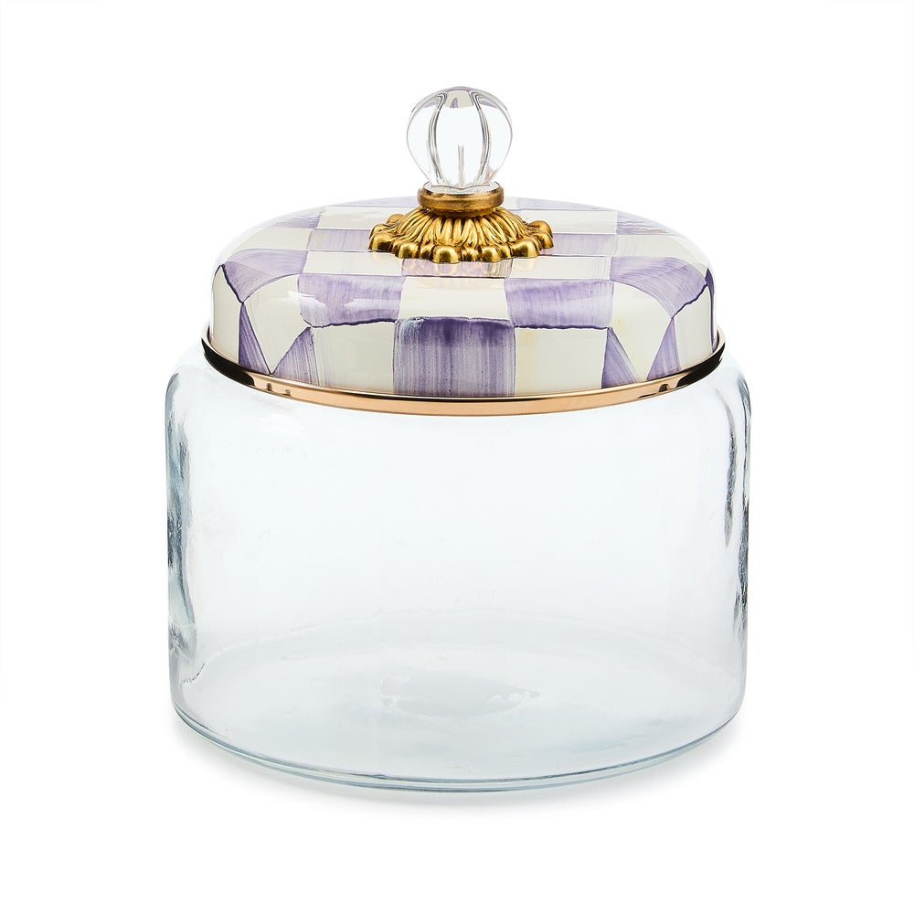 Mackenzie-chilllds Violet Check Kitchen Canisters - Image 3