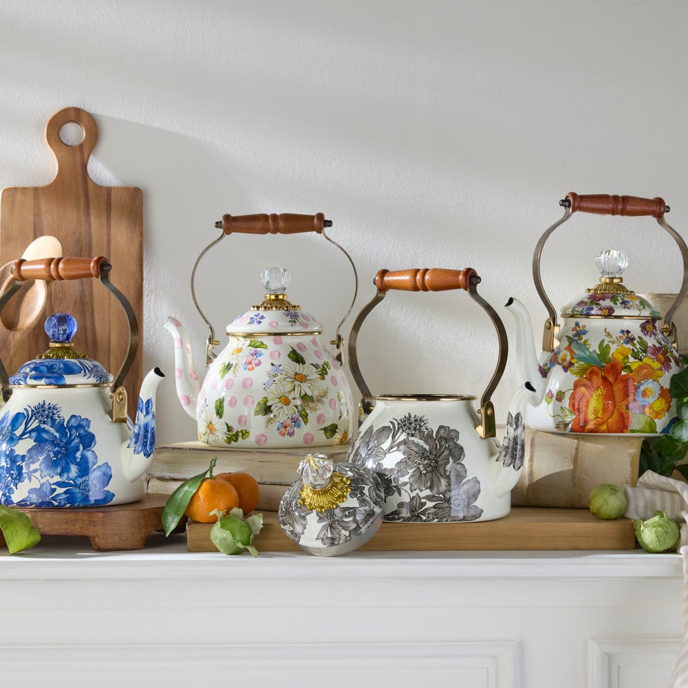 MACKENZIE-CHILDS Mackenzie-chilllds Floral Tea Kettle - Image 3