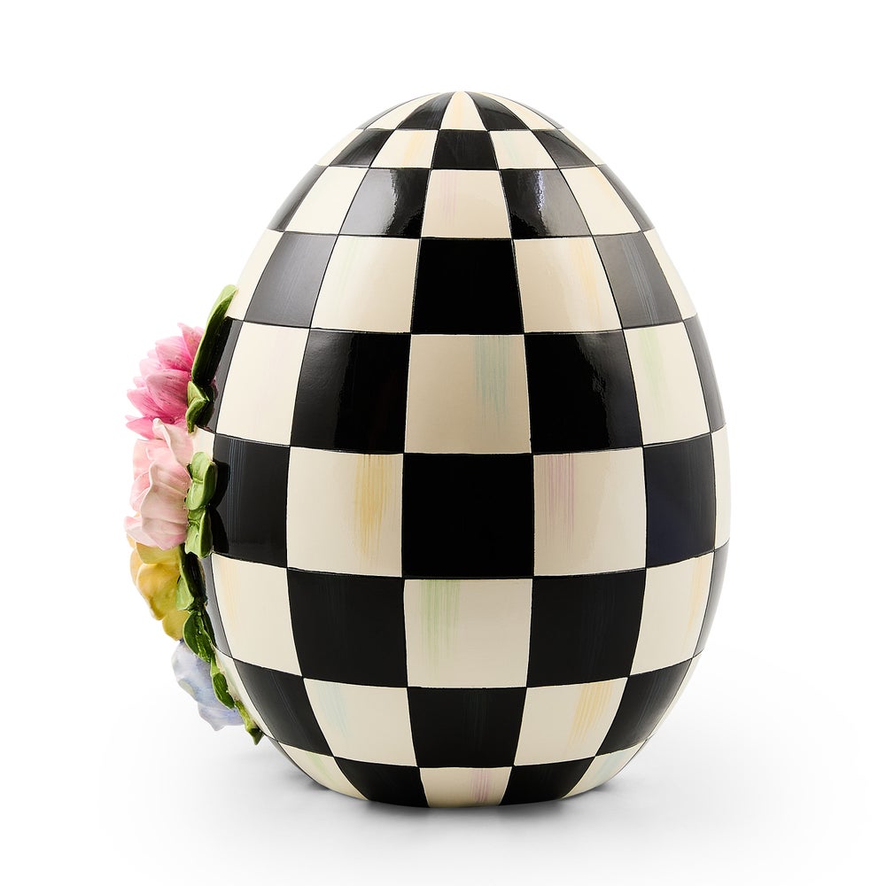 MACKENZIE-CHILDS Mackenzie-chilllds Frolic Spring Floral Tabletop Egg - Image 3