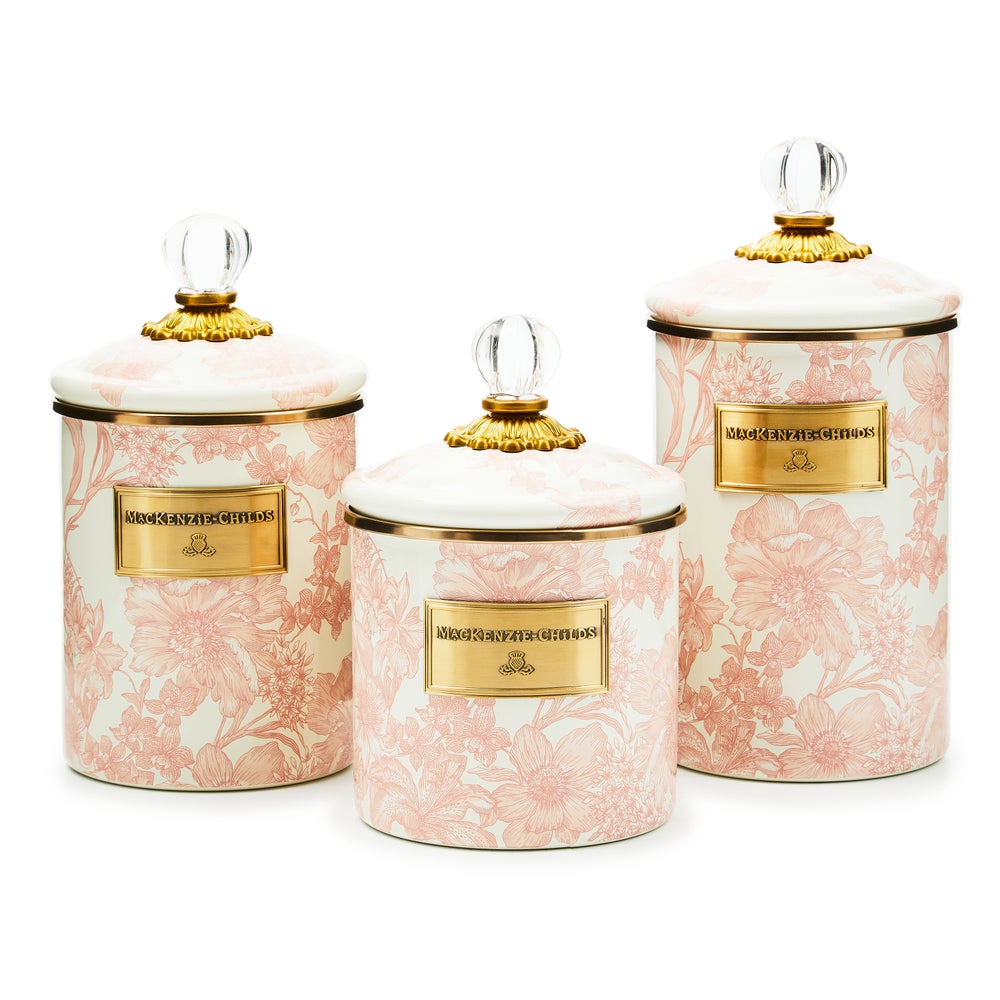 MACKENZIE-CHILDS Mackenzie-chilllds Rosy English Garden Enamel Canisters - Image 7