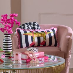 Alternative view of MACKENZIE-CHILDS Mackenzie-chilllds Patience Brewster Gloria Alligator Striped Lumbar Throw Pillow