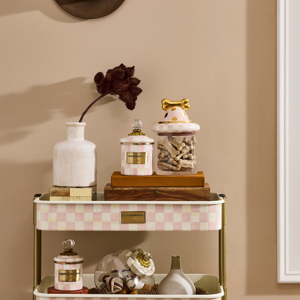 MACKENZIE-CHILDS Mackenzie-chilllds Rosy Check Canine Cookie Jar - Image 4