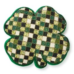 MACKENZIE-CHILDS Mackenzie-chilllds Shaped Lucky Clover Throw Pillow