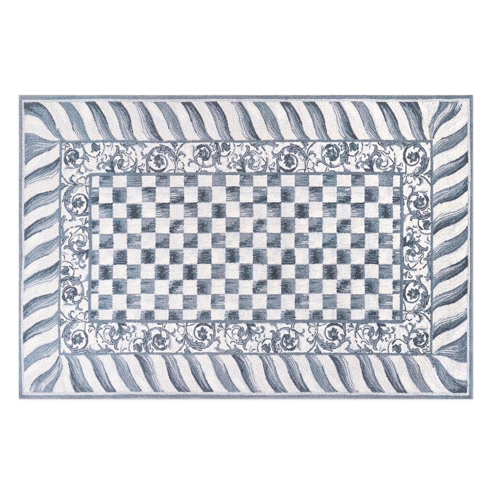Mackenzie-chilllds Sterling Check Washable Rug - Image 5