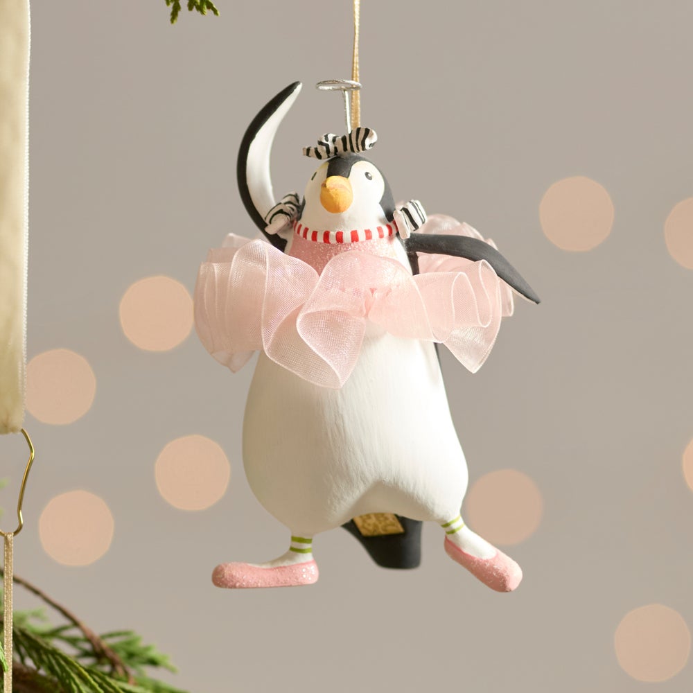 MACKENZIE-CHILDS Mackenzie-chilllds Patience Brewster Penguins En Pointe Ornaments, Set of 4 - Image 6