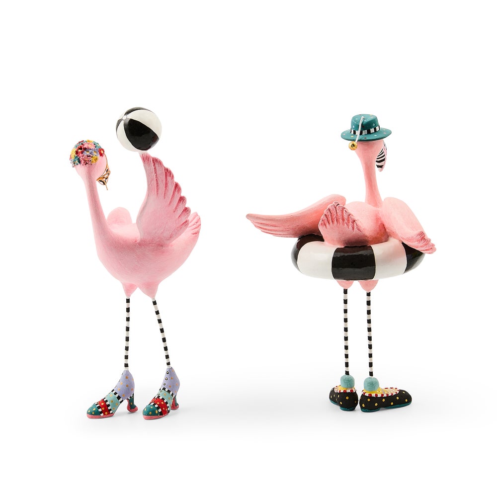 MACKENZIE-CHILDS Mackenzie-chilllds Patience Brewster Sheila and Sheldon Flamingo Figurines - Image 3